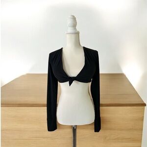 Niyama Sol Women’s Top Black Long Sleeve “Knotty Bra”